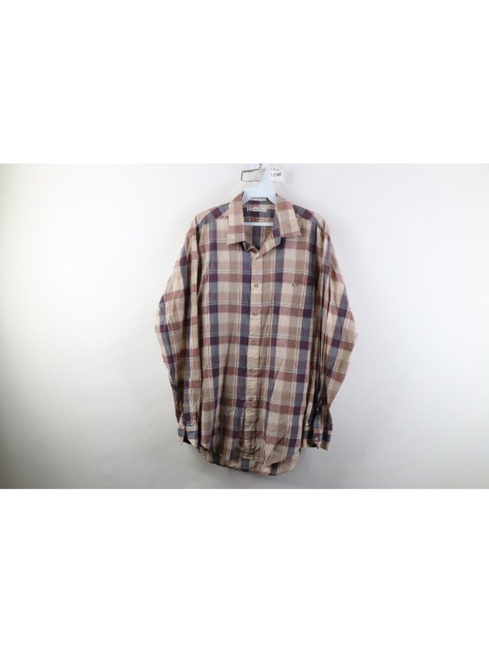 Vintage 80s 90s Christian Dior Mens Large Distressed Lightweight Button Shirt